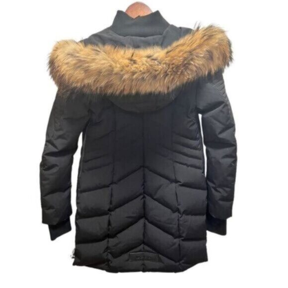 NB Series by Nicole Benisti Duck Down Puffer Jacket Size XS Raccoon Fur Collar - Picture 11 of 16